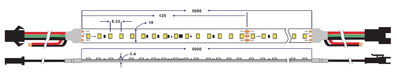 led dây đuổi WS2811-SM16703-UCS1903 24V 120ledsm