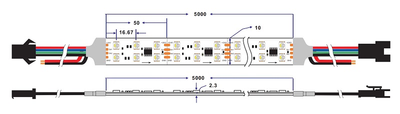 Led dây WS2814 RGBW 24V 120ledsM 