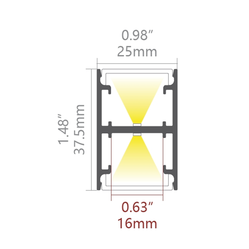 Led thanh nhôm h2537 3 led thanh nhôm H2537