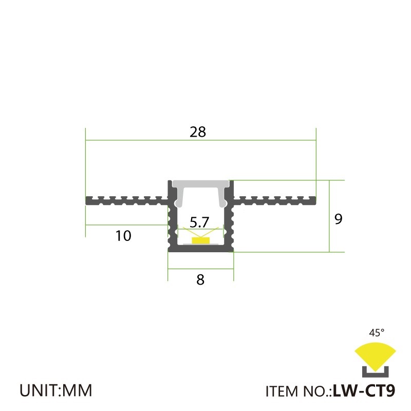 Led thanh nhôm t0809 không viển