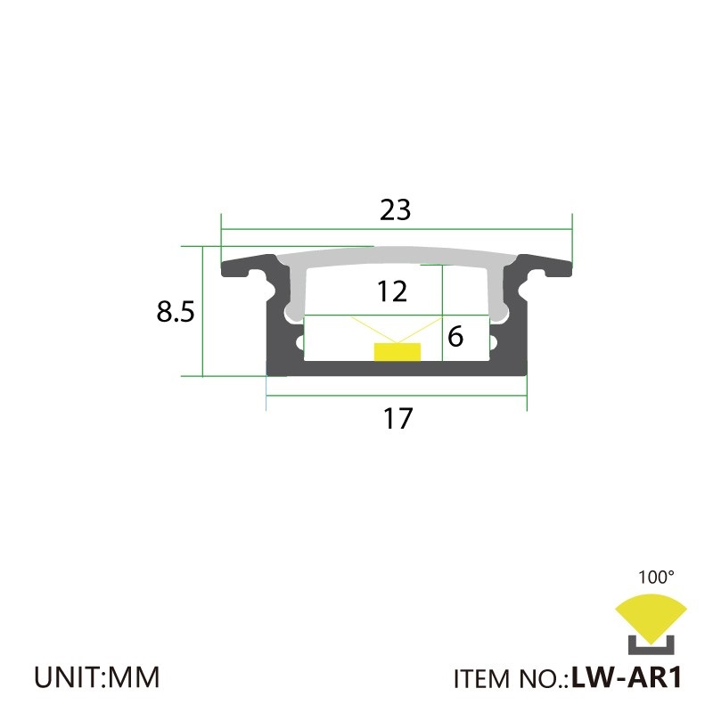 Led thanh nhôm T1707