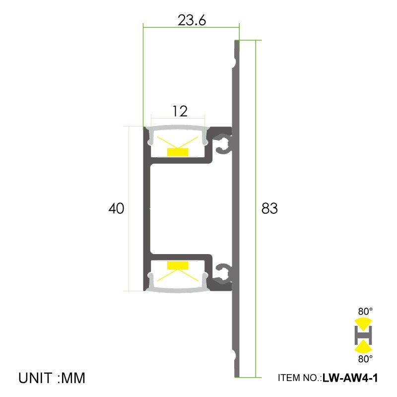 Led thanh nhôm t2483 2 cạnh