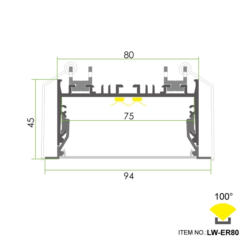 Led thanh nhôm t8045