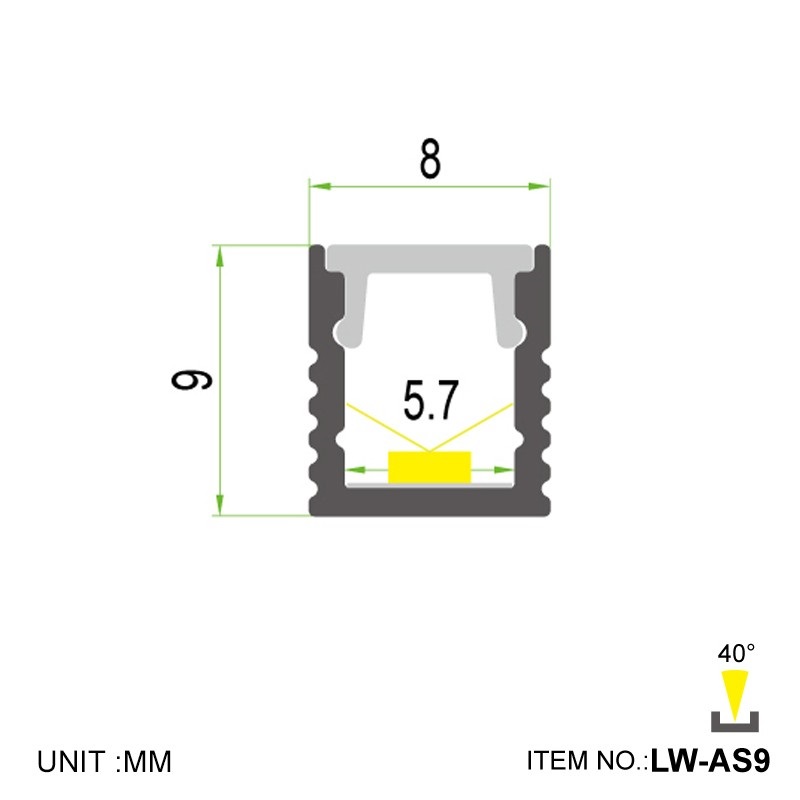 Led thanh nhôm u0809 6 Led thanh nhôm u0809
