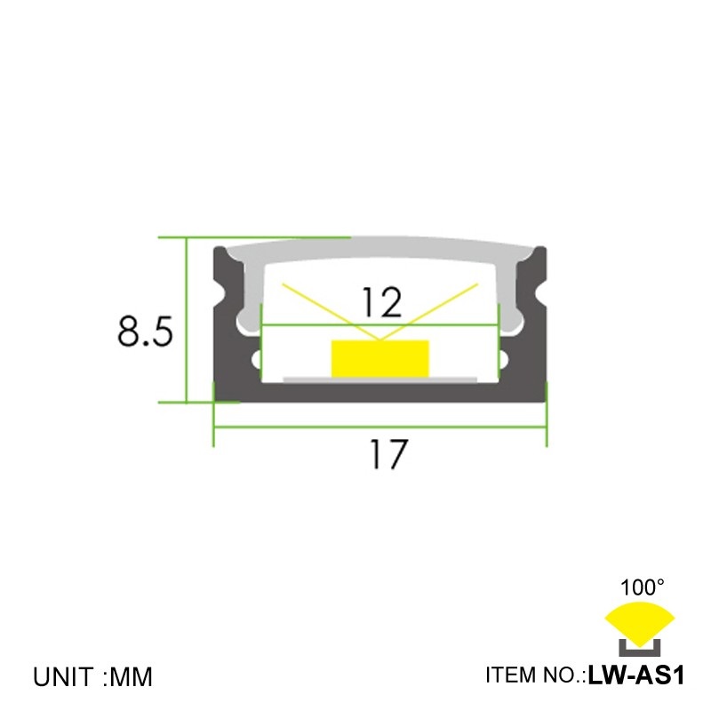 Led thanh nhôm u1708
