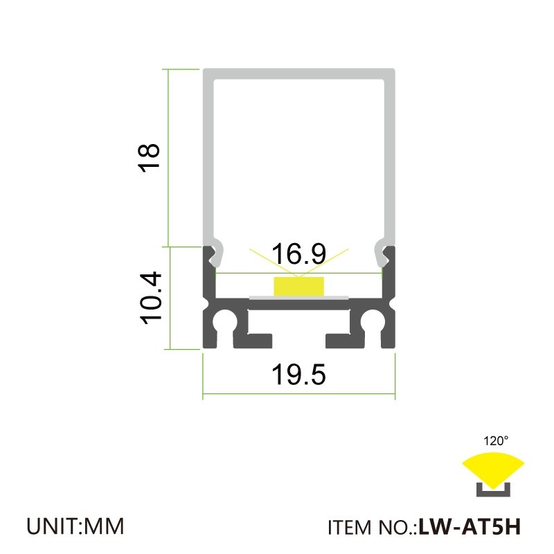 Led thanh nhôm u1928 3 cạnh