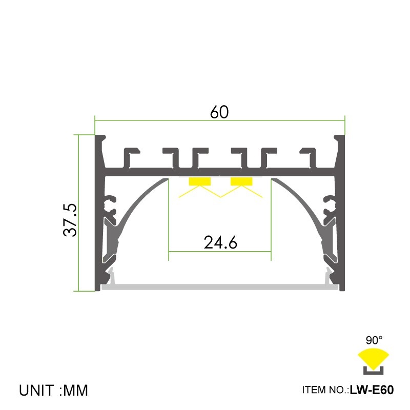Led thanh nhôm u6035