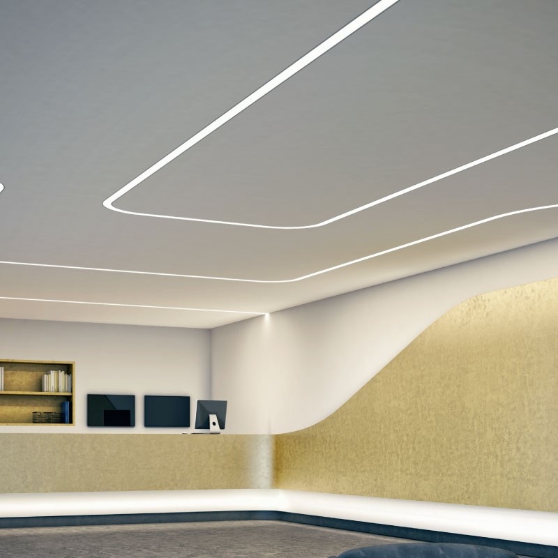 Led thanh nhôm uốn cong t5045 âm trần