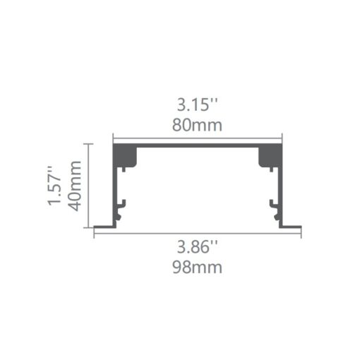 Led thanh nhôm uốn cong t8040 âm trần 5 Led thanh nhôm uốn cong t8040 âm trần