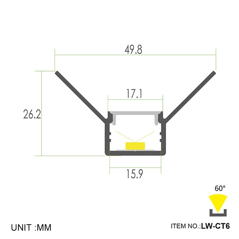 Led thanh nhôm v5026 không viền