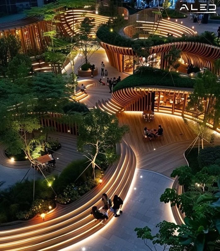 Nguyên tắc thiết kế chiếu sáng sân vườn