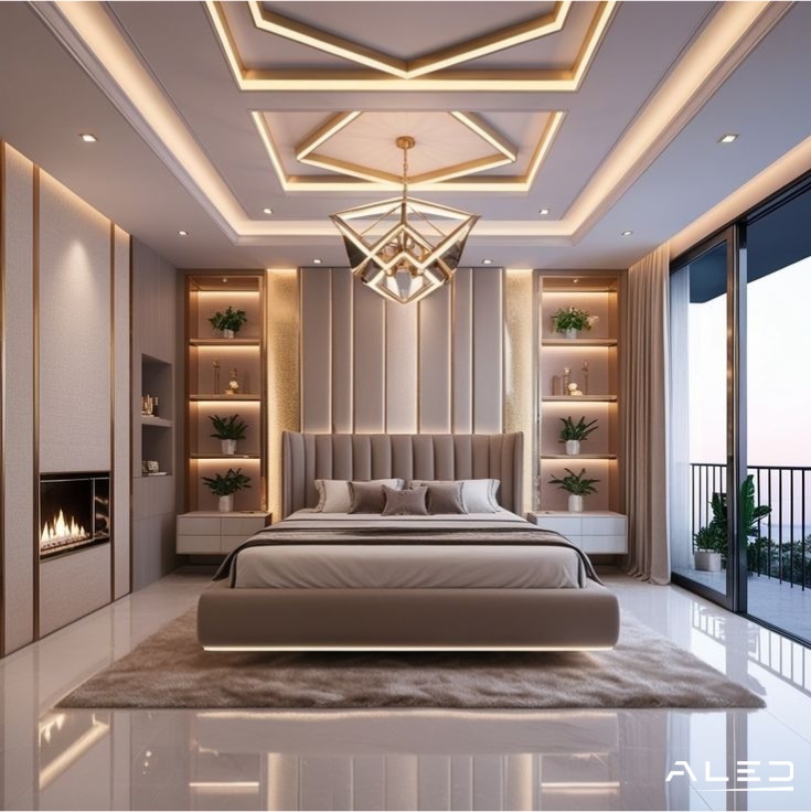 Thiết kế chiếu sáng biệt thự 6 Thiết kế chiếu sáng phòng ngủ biệt thư