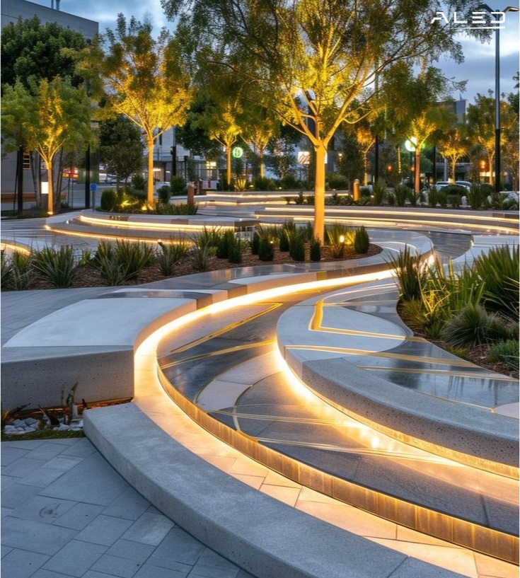 Thiết kế chiếu sáng cảnh quan đường đi bộ