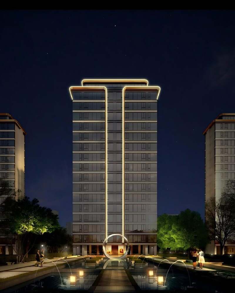 Thi công đèn LED tòa nhà