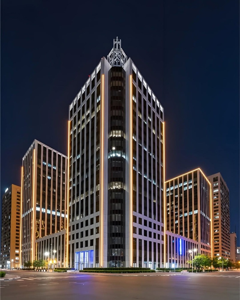 Thi công đèn LED tòa nhà