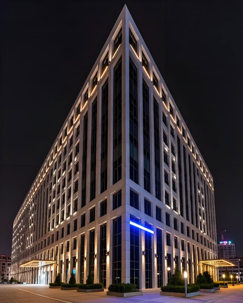 Thi công đèn LED tòa nhà