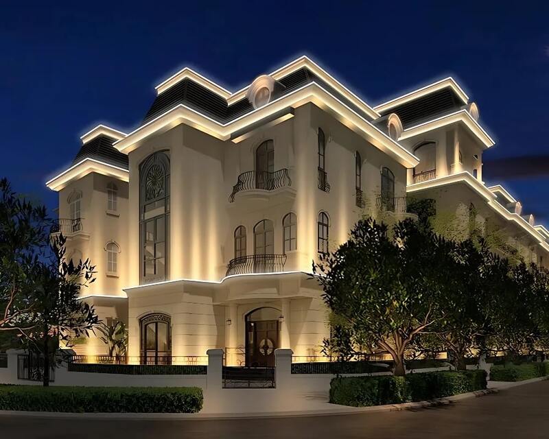 thiết kế chiếu sáng ngoài nhà