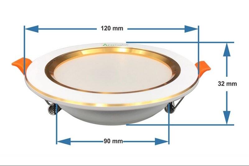 Tổng hợp các kích thước đèn downlight phổ biến trên thị trường 2 kích thước đèn downlight