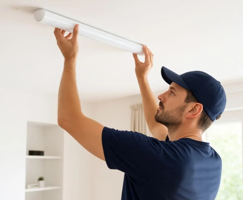 Cách thay bóng đèn tuýp