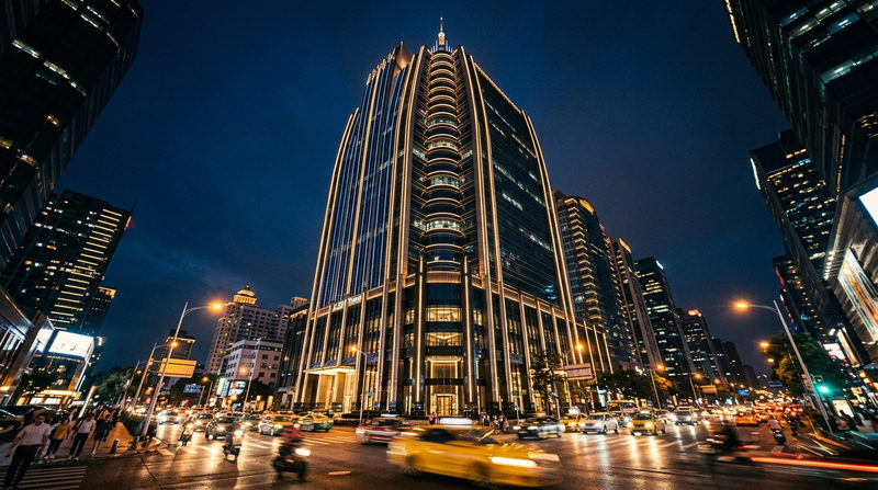 thiết kế chiếu sáng mặt dựng 3