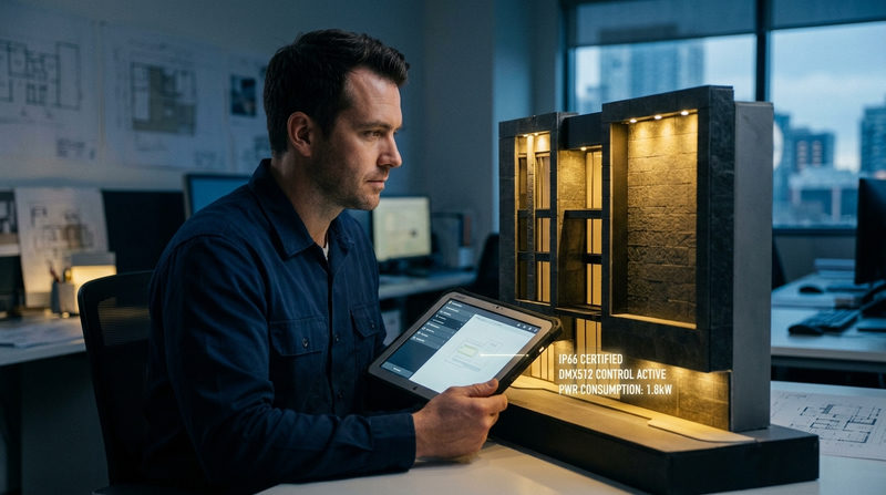 thiết kế chiếu sáng mặt dựng 5