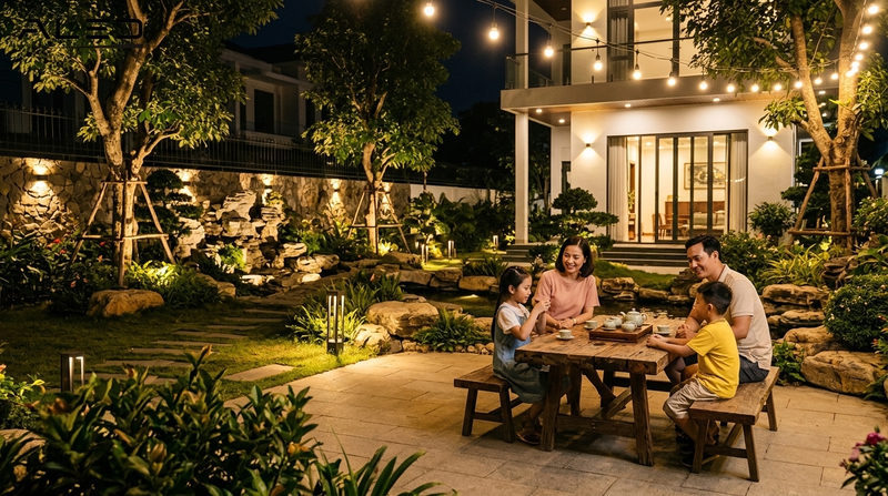Lợi ích vượt trội của việc thiết kế chiếu sáng sân vườn, cảnh quan