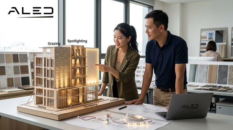 4 Phương pháp thiết kế chiếu sáng mặt tiền tòa nhà phổ biến