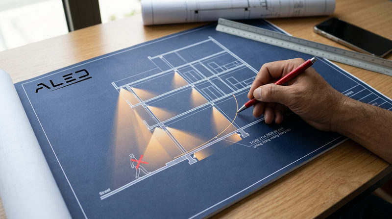 Nguyên tắc tiện nghi và an toàn thị giác trong chiếu sáng kiến trúc ngoài trời