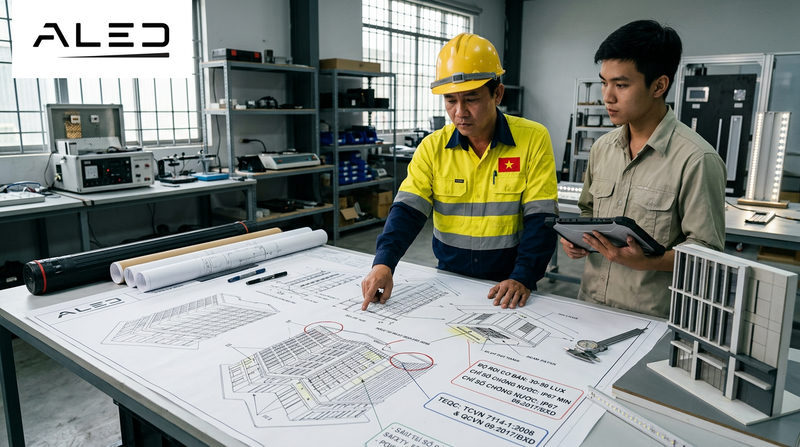 Tiêu chuẩn thiết kế chiếu sáng mặt tiền ngoài trời (Dữ liệu tham khảo)