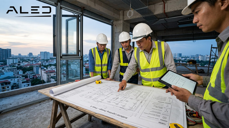 Tiêu chuẩn kỹ thuật khi thi công hệ thống chiếu sáng nhân tạo