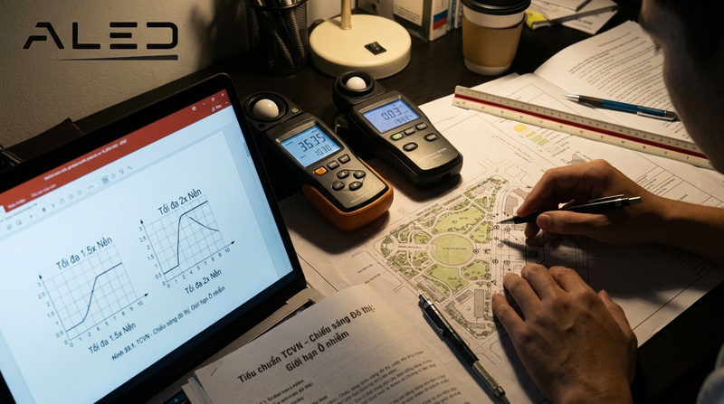 Tiêu chuẩn thiết kế chiếu sáng mỹ thuật đô thị và chống ô nhiễm ánh sáng