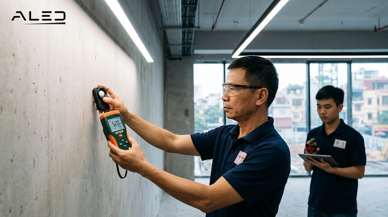 Đảm bảo chất lượng ánh sáng và kiểm soát hệ số chói lóa URG