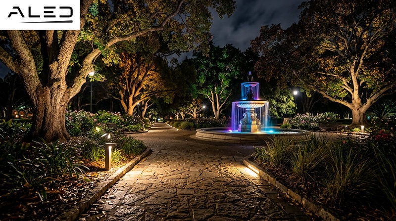 Giải pháp thiết kế chiếu sáng mỹ thuật công viên và vườn hoa