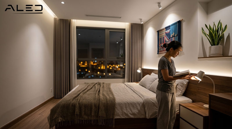 Nguyên tắc bố trí đèn phòng ngủ: Phân lớp và điều khiển thông minh