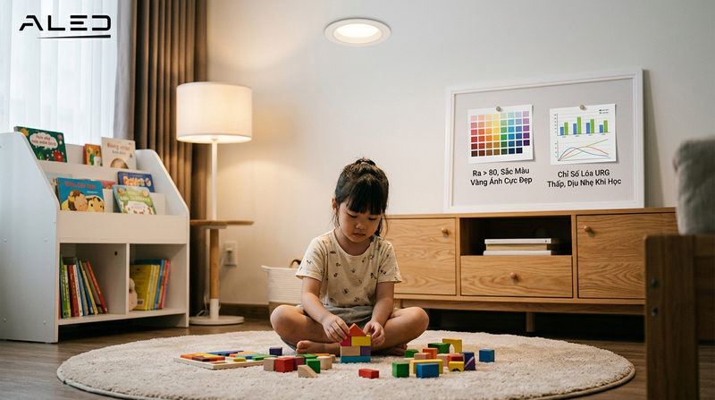 Lưu ý sống còn khi thiết kế ánh sáng phòng ngủ cho trẻ em