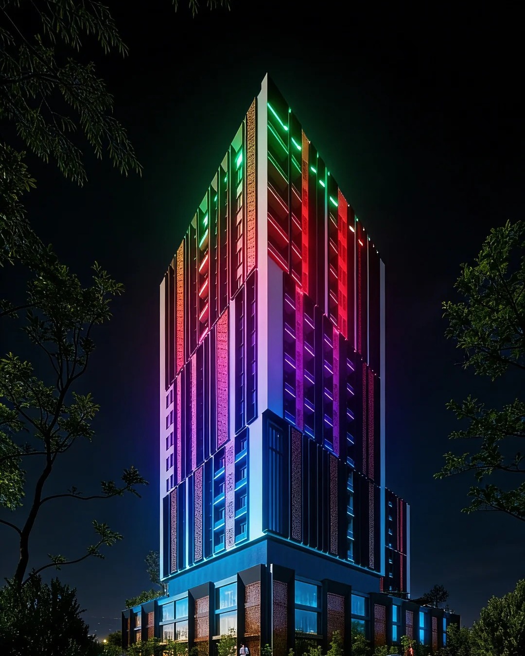 thi công led mặt tiền 4