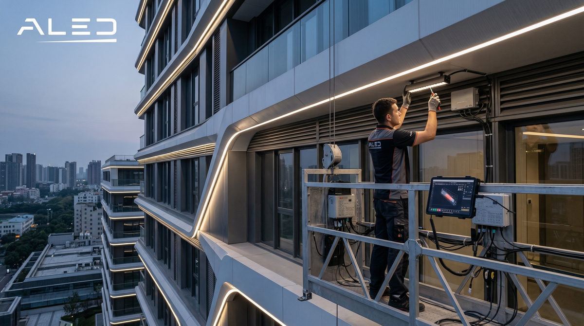 chiếu sáng mặt dựng