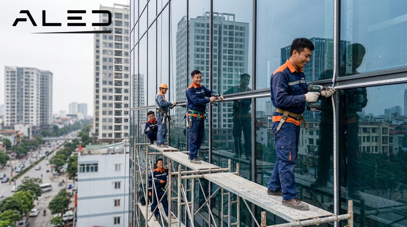 Báo giá đèn led viền tòa nhà và chi phí thi công trọn gói 2026