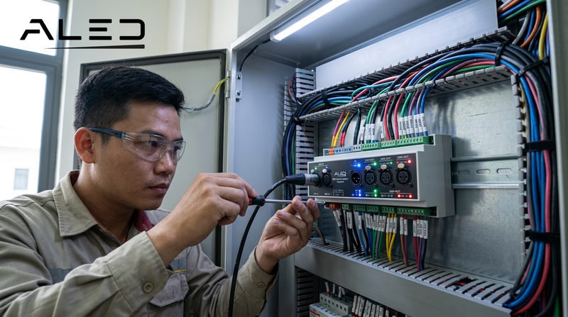 Giải pháp chống suy hao: Bộ khuếch đại (Amplifier) và DMX Splitter