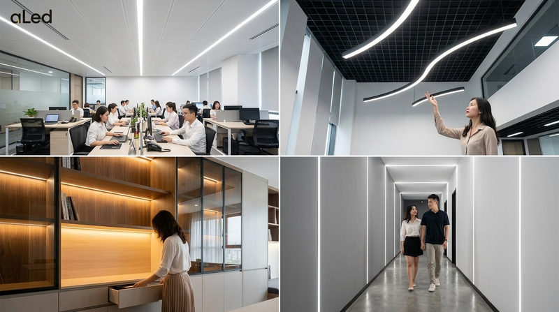 Ứng dụng vô hạn của thanh nhôm định hình LED trong không gianled thanh nhôm uốn cong, nhôm và led, led profile nhôm, profile nhôm