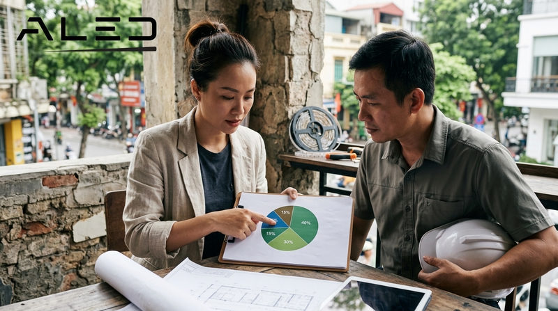 Báo giá thi công đèn led & Các yếu tố ảnh hưởng chi phí