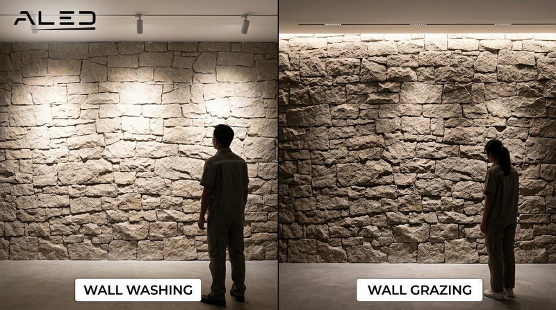 So sánh Wall Washing vs. Wall Grazing: Lựa chọn nào cho dự án của bạn?