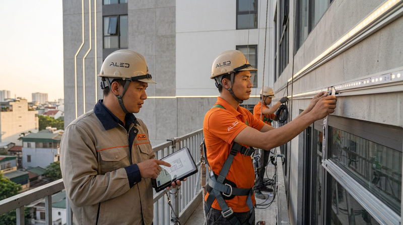 Thương hiệu ALED - Giải pháp thiết kế và thi công sáng mặt tiền toàn diện
