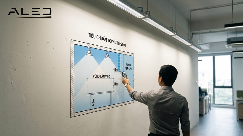 Tiêu chuẩn kỹ thuật chiếu sáng mảng tường (Theo TCVN 7114:2008)