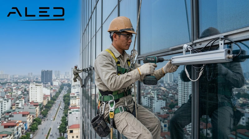 Yêu cầu an toàn kỹ thuật khi thi công ánh sáng trên cao