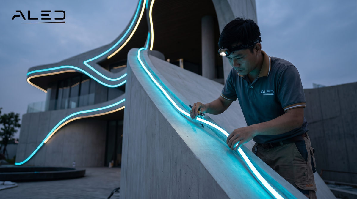 led neon ngoài trời, led silicon, led silicon ngoài trời